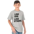 thumbnail image 5 of Love God and Others Christian Quote Crewneck T Shirts Boy Girl Teen Brisco Brands L, 5 of 6