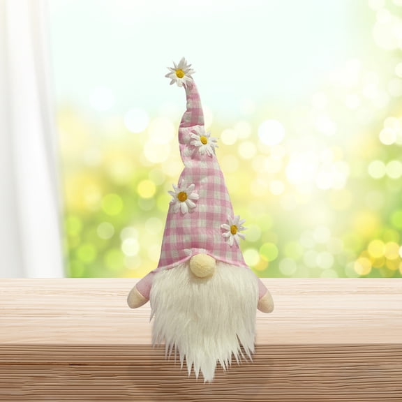 Yaayu Easter Faceless Gnome Doll Decorations, LED Light Up Plush Figure with Round Body Easter Patterns for Living Room Bedroom Dining Table Centerpiece, Spring Holiday Decor