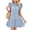 B-Sky Blue, variant on Summer Dresses for Women Ruffle Short Sleeve V Neck Drawstring Dress Loose A Line Beach Sundress