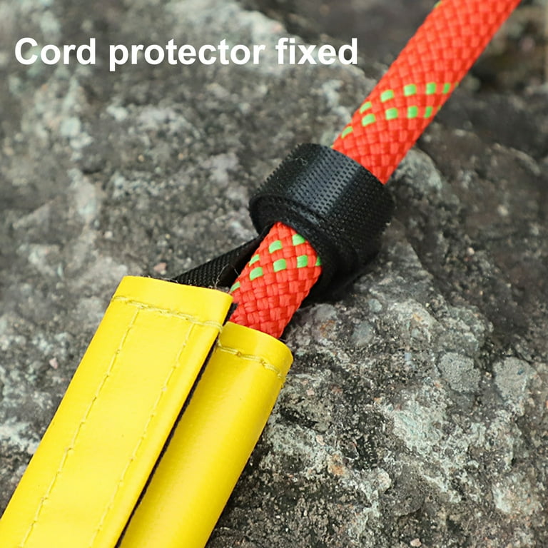 Lomubue Rope Protector Folding Anti-Abrasion High Tensile Fastener Tape Waterproof Rope Protection Equipment PVC Outdoor Aerial Work Mountaineering