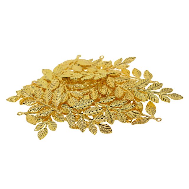 30 Piezas de Suministros para Manualidades, Colgantes de Hojas de árbol, , , Colgantes para Manualidades, Accesorios para Joyas - dorado Sunnimix Hallazgos de los encantos de la joyería