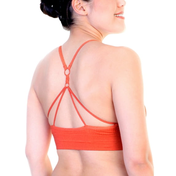 Angelina Seamless Bralette with Strappy Back Design (6-Pack)