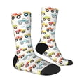 thumbnail image 3 of Uemuo Cartoon Monster Trucks Pattern Women's Crew Socks, Soft Durable Breathable Moisture-Wicking with Odor Control Cotton socks, 3 of 9