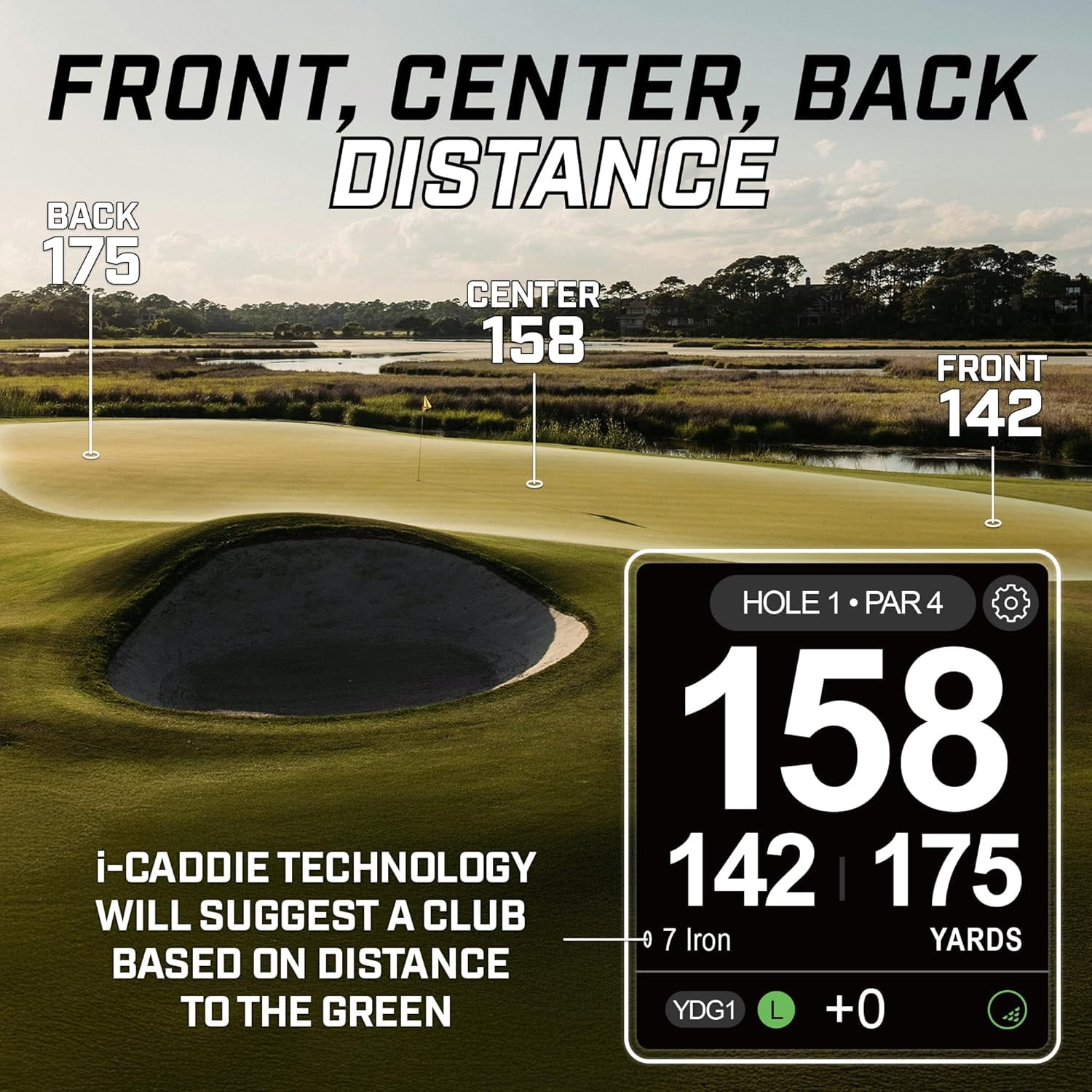 Izzo Swami Golf GPS Rangefinder - Color Display & Scorekeeper, Grey