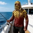 thumbnail image 7 of Mens Fishing Shirts Long Sleeve Sun Hoodies With Face Mask Uv Protection Cooling Hooded Rash Guard Shirts, XL, 7 of 7