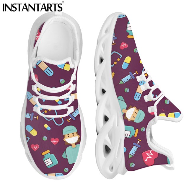 Zapatillas deportivas de malla cómodas con diseño de EMT y EMS para mujer, con plataforma unisex, planas