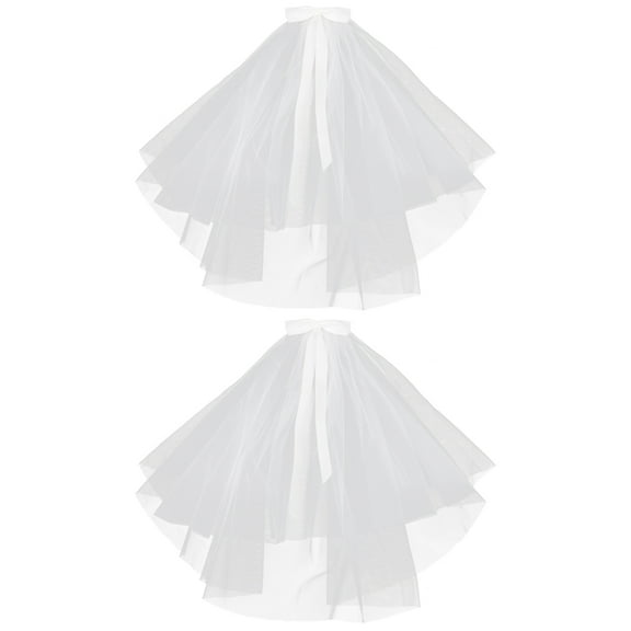 OFFIGAM 2-Pack Bridal Wedding Veils with Elegant Design, Lightweight and Stylish Accessories for Women