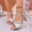 Silver, variant on PiGOGI Women Buckle Strap Peep Toe Heel Sandals Open Toe Breathable Height Increasing Comfortable Shoes Silver