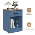 thumbnail image 7 of Homfa 2-Tier Nightstand with Drawer, Side Table for Bedroom Living Room Set of 2, Blue, 7 of 7