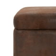 thumbnail image 5 of GDF Studio 50.75" Microfiber Upholstered Storage Bench, Wood Frame, Ottoman with Hidden Compartment, Brown, 5 of 9