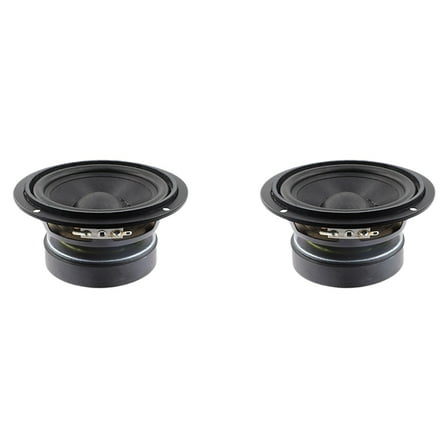 2X Universal 4.5inch Round Speaker Stereo Sound System 25W Premium Audio Accessories Audio Midrange Loudspeaker