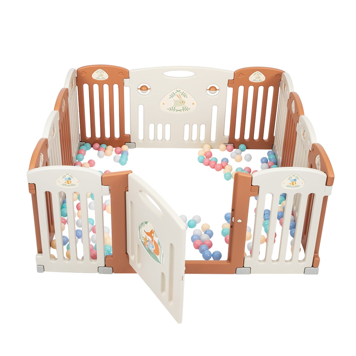 CIPACHO 14 Panel Safety Play Yard for Kids Toddler Baby, Lightweight Panel Play Activity Centre Yard, Cute Flexible Sturdy Play Pen Indoor for Toddler, White CIPACHO 14 Panel Safety Play Yard for Kids Toddler Baby, Lightweight Panel Play Activity Centre Yard, Cute Flexible Sturdy Play Pen Indoor for Toddler, White