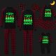 thumbnail image 3 of Pijamas familiares a juego de Navidad, luminosos, brillantes, colgantes con My Gnomies, conjunto de pijamas de cuadros rojos, 3 of 3