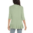 thumbnail image 5 of Lightweight Cardigans Sevevn Women's 3/4 Sleeve Fashion Casual Comfortable Color Cardigan Blouse, 5 of 6