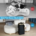 thumbnail image 3 of Efluky Laundry Basket with Lid and Removable Bag, 100L Tall Laundry Hamper with Bamboo Handles, Aesthetic Dirty Clothes Bin for Laundry Room, Bathroom, Bedroom and Dorm, Black, 3 of 9
