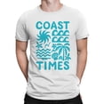 thumbnail image 2 of Coastal Vibes Graphic Art Men's T-shirt White, 2 of 3