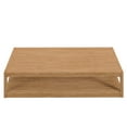 thumbnail image 4 of Modway Carlsbad Teak Wood, Plastic Coffee Table, Natural, 4 of 8
