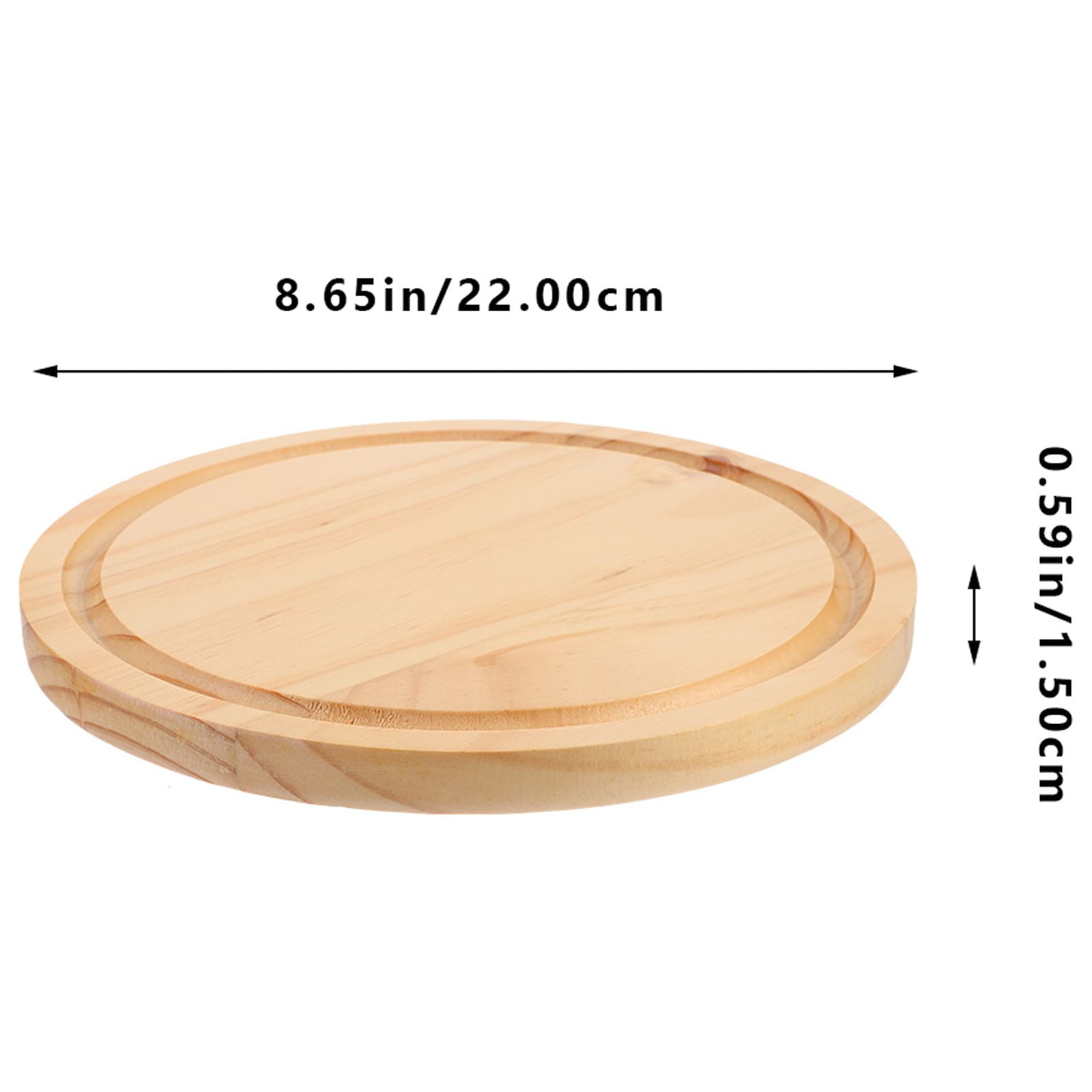 Tineasur Tabletop Wood Serving Plate Cutting Board Wood 1Set