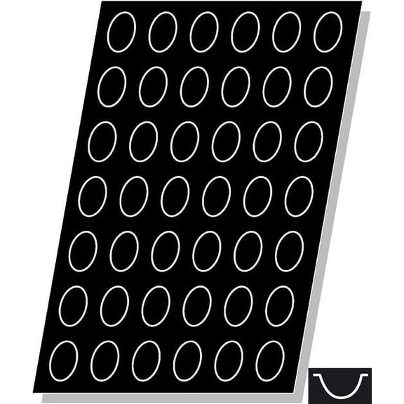 Demarle Flexipan, Quenelle 1.0 Oz (30 ml), 42 Cavities