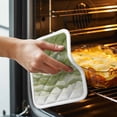 thumbnail image 3 of Sage Green Ombre Pot Holders for Kitchen Heatproof Potholder, 5 Pack Modern Moire Abstract Art Luxury Hot Pads Multipurpose Oven Pads Cloth Potholders Trivet for Cooking Baking, 3 of 7