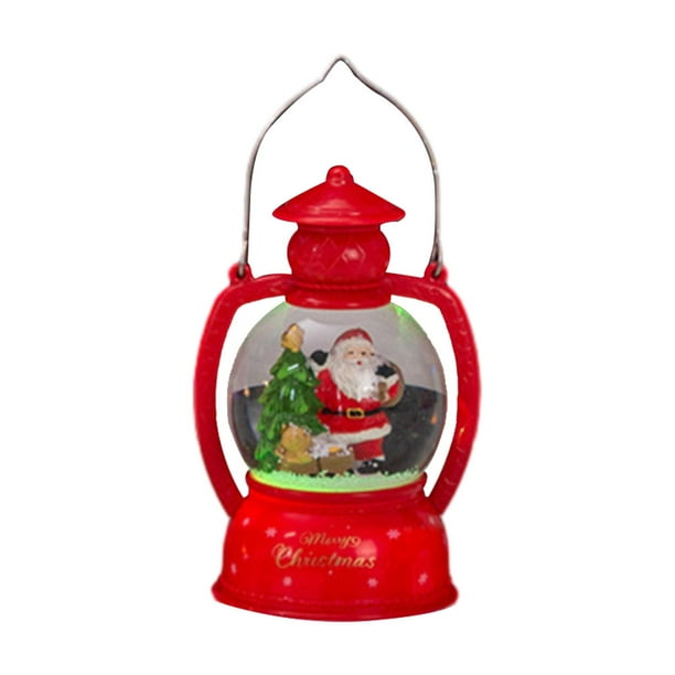 Centros de mesa de comedor de Navidad, luces navideñas, decoraciones brillantes, decoración de mesa navideña para dormitorio, festivales interiores , Linterna roja
