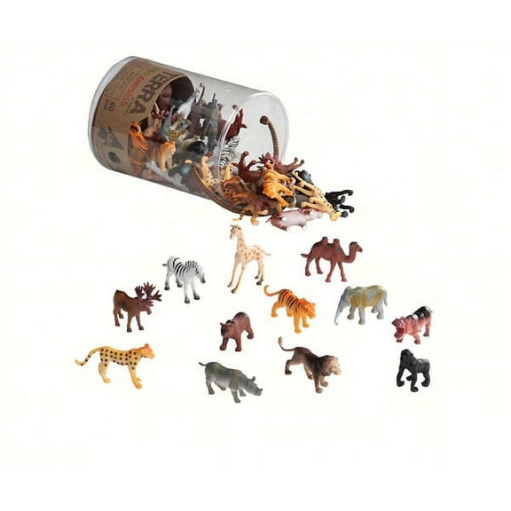Terra Wild Animal Figures, 60-Piece Set