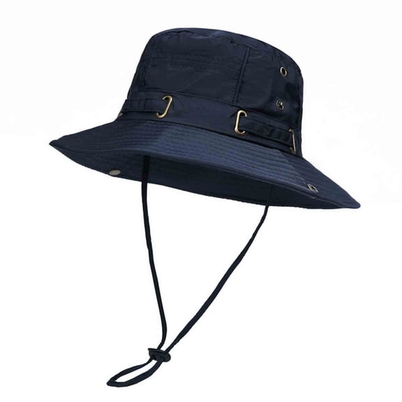 TFEOQRY Unisex Outdoor Sun Hat Wide Brim UV Protection Adjustable Strap Breathable Fisherman Hat