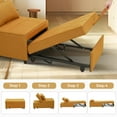 thumbnail image 6 of Ainfox 4-in-1 Convertible Sleeper Chair Bed Pull Out Sofa Bed Chaise Lounge for Home Office, Yellow, 6 of 9