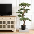 thumbnail image 2 of Artificial Pine Tree Faux Plant Tree Natural Trunk Faux Plastic Leaves Plant With Plastic Planter for Home Office Indoor Outdoor Decor 100cm, 2 of 8