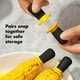 thumbnail image 3 of Juego de soportes para maíz OXO Good Grips de acero inoxidable amarillo de 8 piezas, 3 of 8