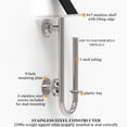 thumbnail image 4 of SAFETY+BEAUTY 3-in-1 Stainless Steel Double Toilet Paper Holder with Grab Bar and Top Shelf for Wet Wipes, Napkins, Phone, Pad, 4 of 8