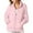 Pink, variant on Lindreshi Womens Full-Zip Hooded Sweatshirt Women's Loose Long Sleeve Casual Zipper Tops Blouse with Pocket Sweatshirt Jackets