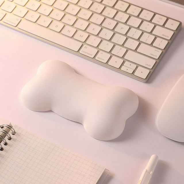 Attelle de Poignet en Silicone Cuir, Tapis de Souris Clavier Support Main, Oreiller de Poignet, Matériau de Qualité, Design Unique, Attelle de Poignet Confortable, Utilisation Multifonctionnelle, Facile à Nettoyer, pour Bureau, Maison