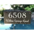 thumbnail image 4 of Beautifully Handcrafted and Customizable Slate Home Address Plaque. Improve the curb appeal of your property with this bespoke house sign., 4 of 8