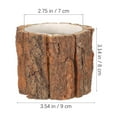 thumbnail image 2 of Pawsdot 3pcs Rustic Flower Pots Outdoor Wooden Light Brown Waterproof Round For Home Decoration, 2 of 7