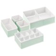 thumbnail image 4 of mDesign Fabric Nursery Divided Drawer Organizer, Set of 5, Mint Green/White, 4 of 7