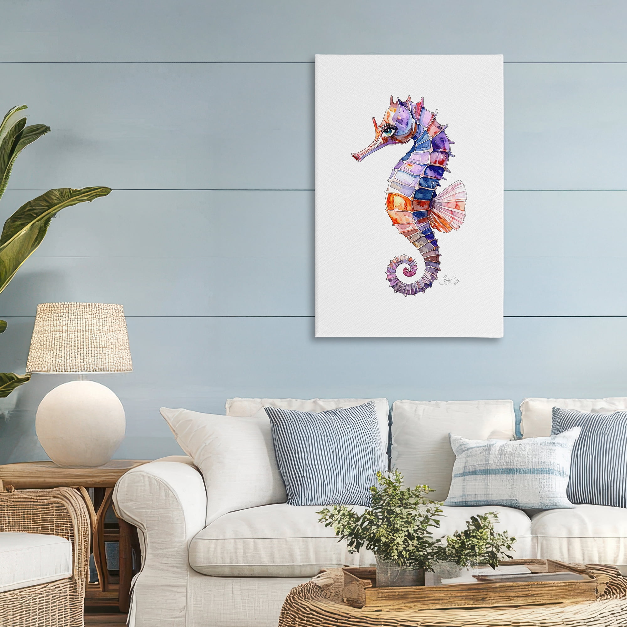 Stupell Industries Sea Whisper Seahorse Canvas Wall Art, design by Shelly Craig