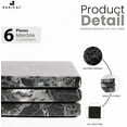 thumbnail image 3 of Radicaln Black Marble 3.5 inches Square Coasters Set of 6 Handmade Absorbent Coasters for Drinks, Marble Drink Mats for Home Bar, Luxury Entertaining Décor, 3 of 6