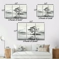 thumbnail image 4 of Designart Grey Traditional Gold framed wall art, Tree Gold framed wall art, Grey White Minimalism Tree Ink euphony I , Trees framed wall art decor, 40x30 inches Gold Frame, 4 of 5