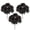 03# (3Pcs Black Roses), variant on Halloween Felt Pumpkin Witch and Wood Beads Garland Halloween for Mantle Garland Banner Decor Indoor Outdoor Haunted House Decoration (B)