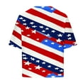thumbnail image 3 of Cavosen Patriotic Tops for Women Petite Patriotic Short Sleeve Round Neck Shirts American Flag Print Shirts Lady XL Independence Day Casual Tops Funny 4th of July Tunic Tees 2025 Patriotic Blouses, 3 of 4