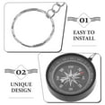thumbnail image 6 of Luxshiny 6-Pack Compass Keychain Set with Design, Assorted Colors, Perfect for Outdoor, Travel, and Everyday Use, 6 of 6