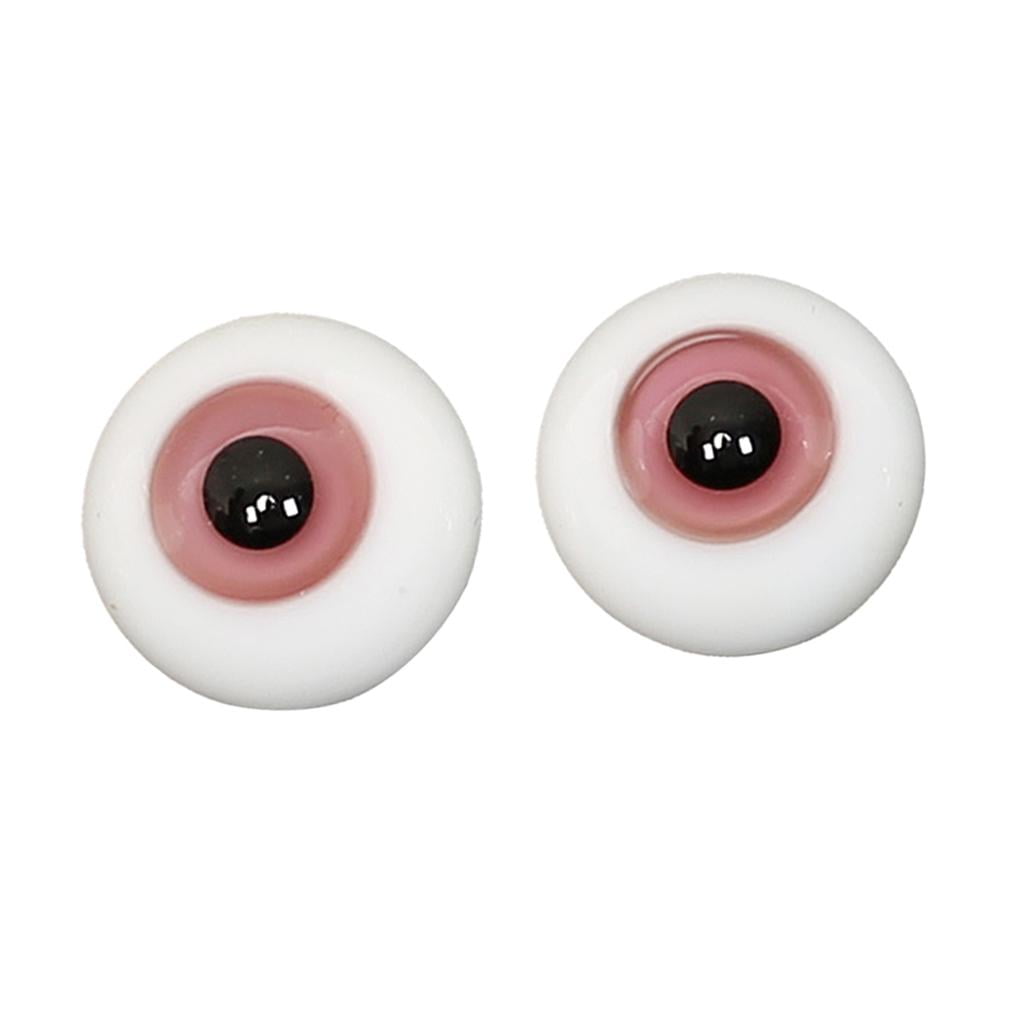 IMGUMI PX-01 Eyeballs for Crafts 14mm,Pure Handmade Design Glass Fake Eyes,  Eyeball 1 Pair,Suitable for Dolls, Masks, Crafts