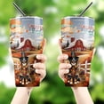 thumbnail image 4 of Thanksgiving Bernese Mountain Dog Pilgrim Grateful, Thankful, Blessed Fall Welcome 30oz Stainless Steel Tumbler Insulated Cup with Lid Berner Lover Gifts - 00021, 4 of 5