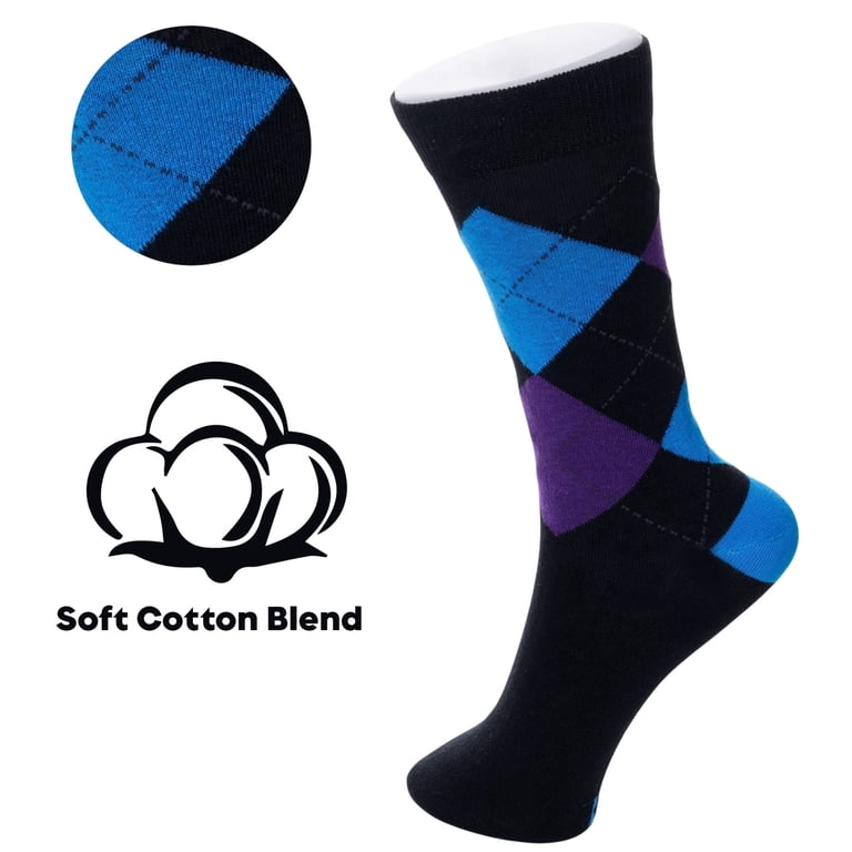 Alpine Swiss Men's Cotton Dress Socks, 6-Pack photo 2