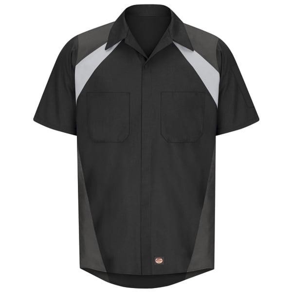 Red Kap® Men's Short Sleeve Tri-Color Shop Shirt