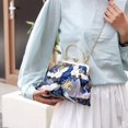 thumbnail image 2 of Bolso Vintage con flecos para mujer, bandolera con cadena, bordado, 2 of 5