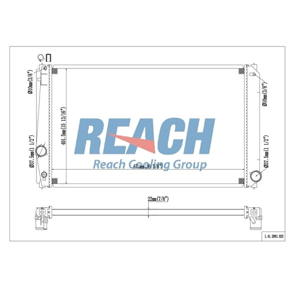 REACH 41-2891 Radiator for Toyota RAV4 2006-2018 Replacement Part