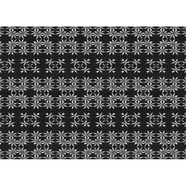 Ahgly Company Machine Washable Indoor Rectangle Transitional Night Black Area Rugs, 8' x 10'