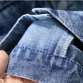 thumbnail image 3 of RXMEKW Cardigan Sans Manches à Col en Denim pour Filles avec Grandes Poches Veste Boutonnée Bleue, 3 of 7
